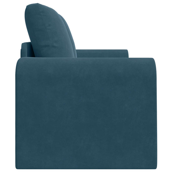Blaues Schlafsofa Samt 148 cm