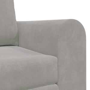 Schlafsofa Hellgrau Samt 148 cm