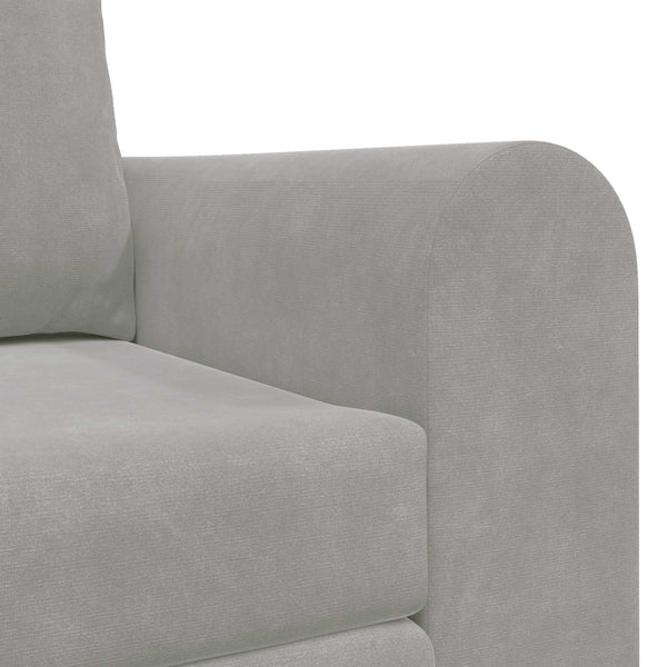Schlafsofa Hellgrau Samt 148 cm