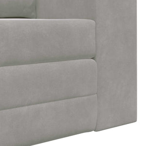 Schlafsofa Hellgrau Samt 148 cm