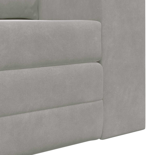 Schlafsofa Hellgrau Samt 148 cm