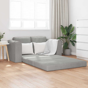 Schlafsofa Hellgrau Samt 148 cm
