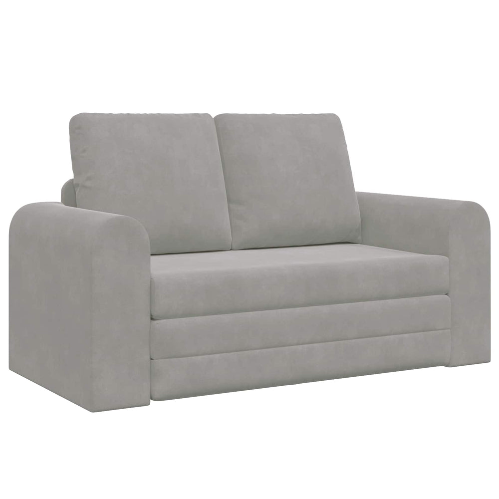 Schlafsofa Hellgrau Samt 148 cm