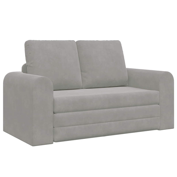 Schlafsofa Hellgrau Samt 148 cm