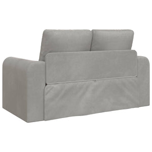 Schlafsofa Hellgrau Samt 148 cm