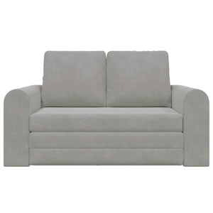 Schlafsofa Hellgrau Samt 148 cm