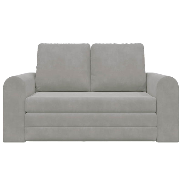 Schlafsofa Hellgrau Samt 148 cm