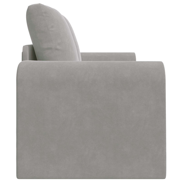 Schlafsofa Hellgrau Samt 148 cm