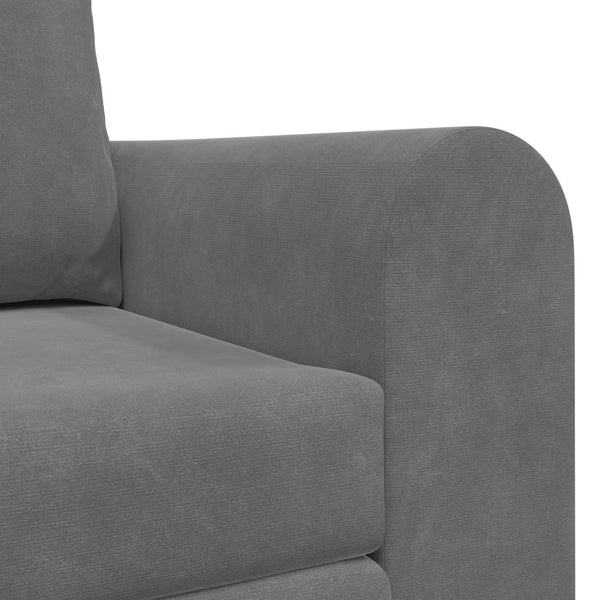 Schlafsofa Dunkelgrau Samt 148cm
