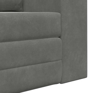 Schlafsofa Dunkelgrau Samt 148cm