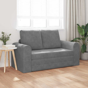 Schlafsofa Dunkelgrau Samt 148cm