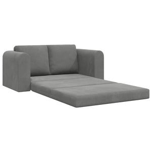 Schlafsofa Dunkelgrau Samt 148cm