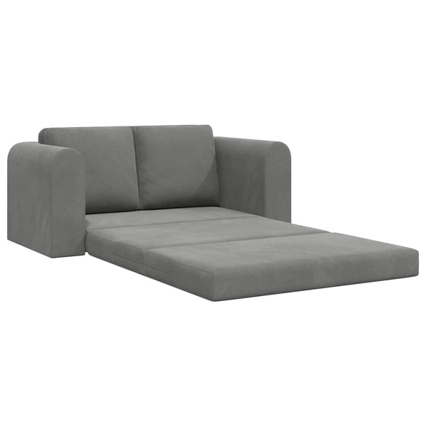 Schlafsofa Dunkelgrau Samt 148cm