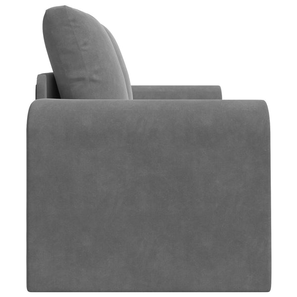 Schlafsofa Dunkelgrau Samt 148cm