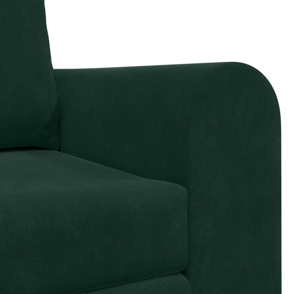 Dunkelgrünes Samt Schlafsofa 148 cm