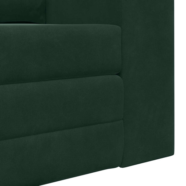 Dunkelgrünes Samt Schlafsofa 148 cm