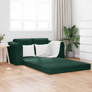 Dunkelgrünes Samt Schlafsofa 148 cm