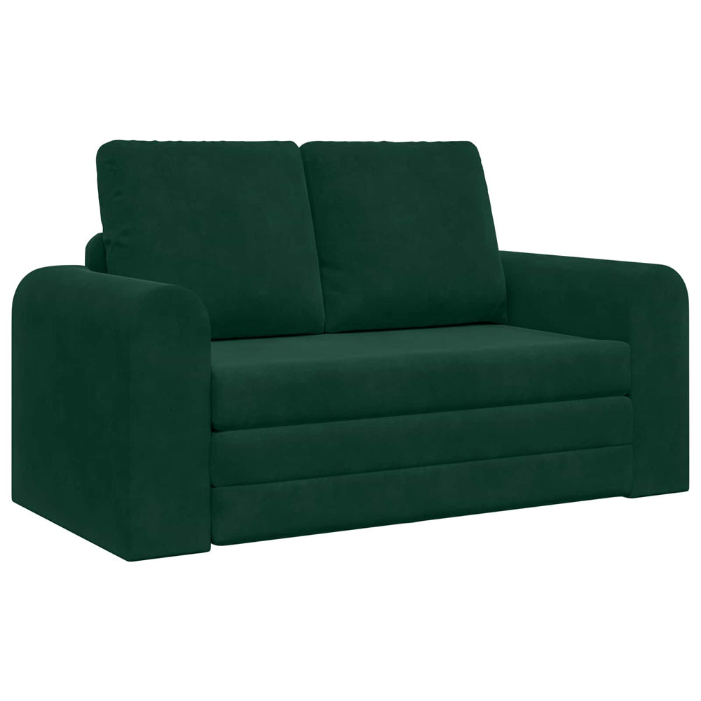 Dunkelgrünes Samt Schlafsofa 148 cm