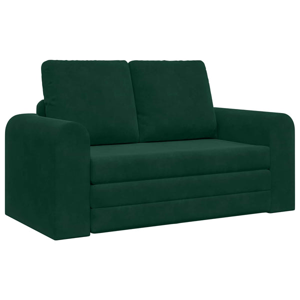 Dunkelgrünes Samt Schlafsofa 148 cm