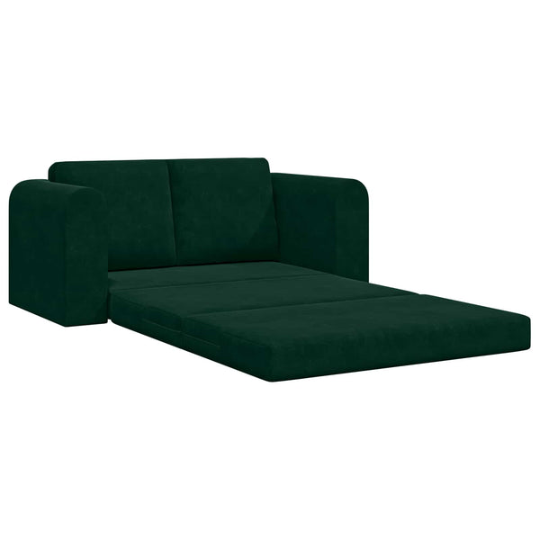 Dunkelgrünes Samt Schlafsofa 148 cm