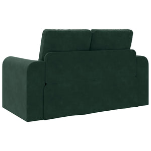 Dunkelgrünes Samt Schlafsofa 148 cm
