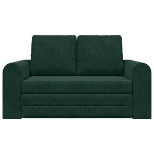 Dunkelgrünes Samt Schlafsofa 148 cm