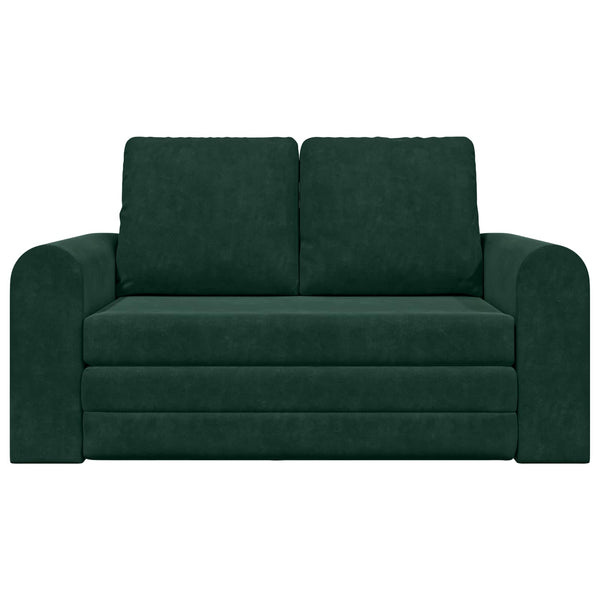 Dunkelgrünes Samt Schlafsofa 148 cm