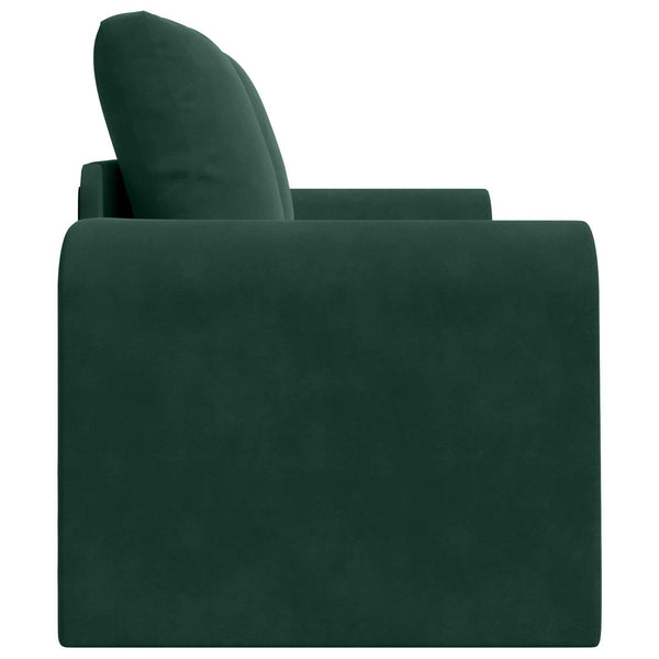 Dunkelgrünes Samt Schlafsofa 148 cm
