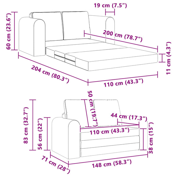 Weinrotes Samt Schlafsofa 148 cm