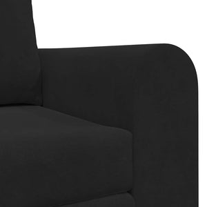 Schlafsofa Schwarz Samt 148 cm