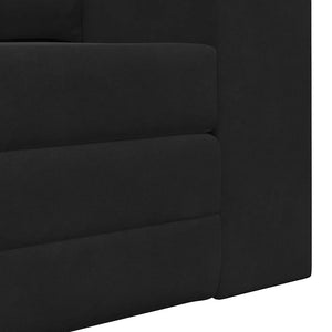 Schlafsofa Schwarz Samt 148 cm