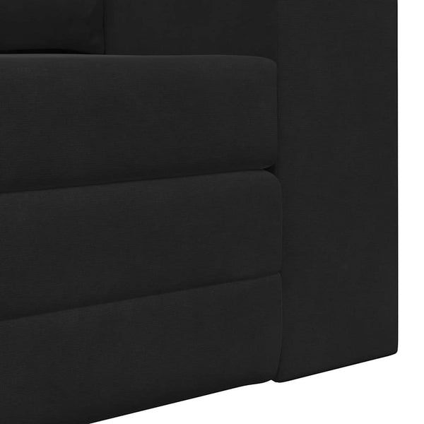 Schlafsofa Schwarz Samt 148 cm