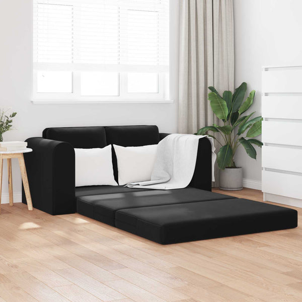 Schlafsofa Schwarz Samt 148 cm