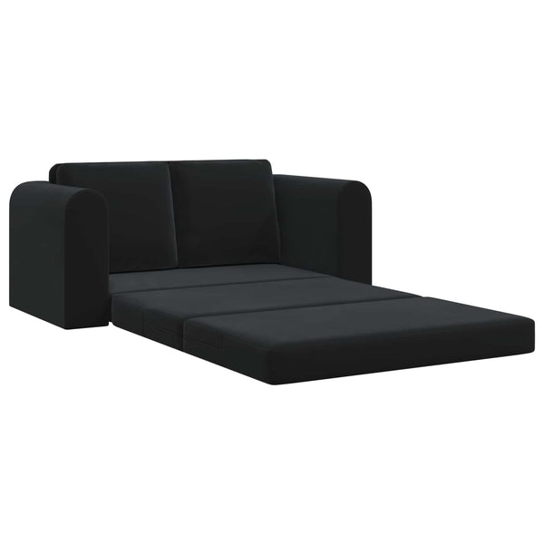 Schlafsofa Schwarz Samt 148 cm