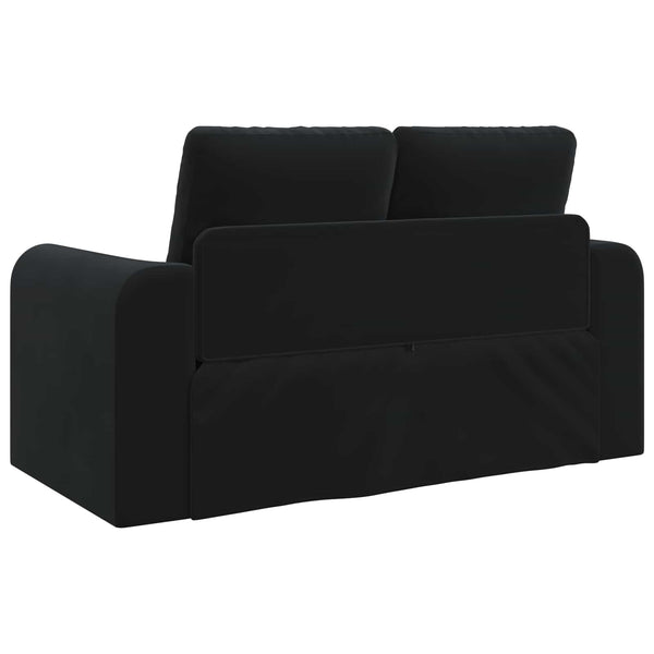 Schlafsofa Schwarz Samt 148 cm