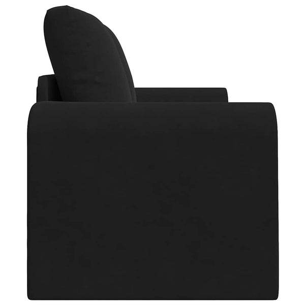 Schlafsofa Schwarz Samt 148 cm