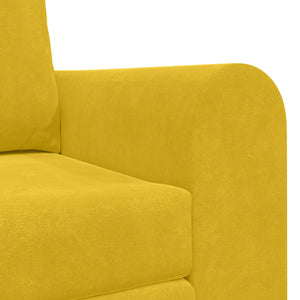 Gelbes Schlafsofa Samt 148 cm