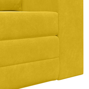 Gelbes Schlafsofa Samt 148 cm