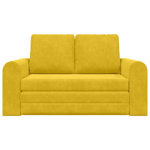 Gelbes Schlafsofa Samt 148 cm