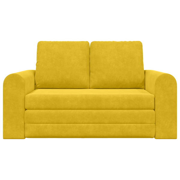 Gelbes Schlafsofa Samt 148 cm
