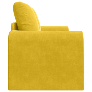 Gelbes Schlafsofa Samt 148 cm