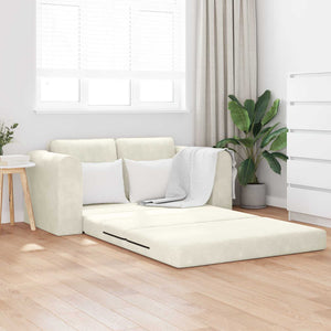 vidaXL Canapé-lit crème 148 x 71 x 83 cm velours