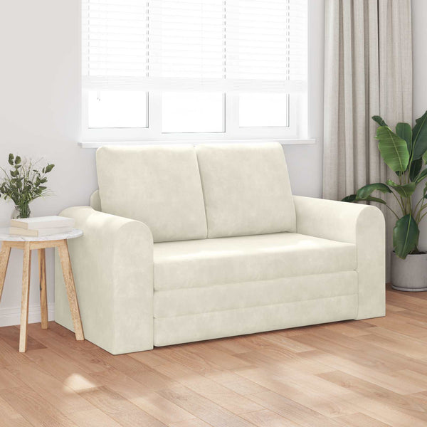 vidaXL Canapé-lit crème 148 x 71 x 83 cm velours