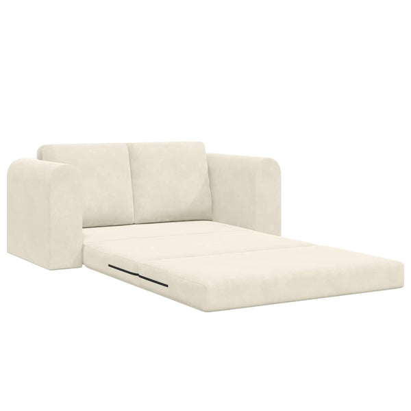 vidaXL Canapé-lit crème 148 x 71 x 83 cm velours