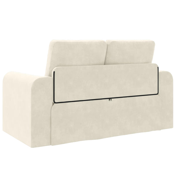 vidaXL Canapé-lit crème 148 x 71 x 83 cm velours