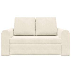 vidaXL Canapé-lit crème 148 x 71 x 83 cm velours