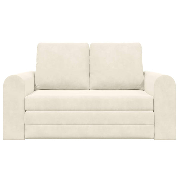 vidaXL Canapé-lit crème 148 x 71 x 83 cm velours