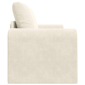 vidaXL Canapé-lit crème 148 x 71 x 83 cm velours