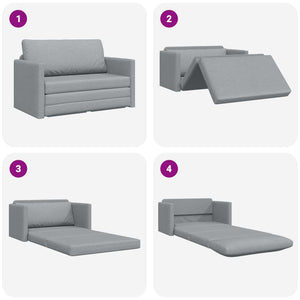 Schlafsofa 110cm Hellgrau Stoff
