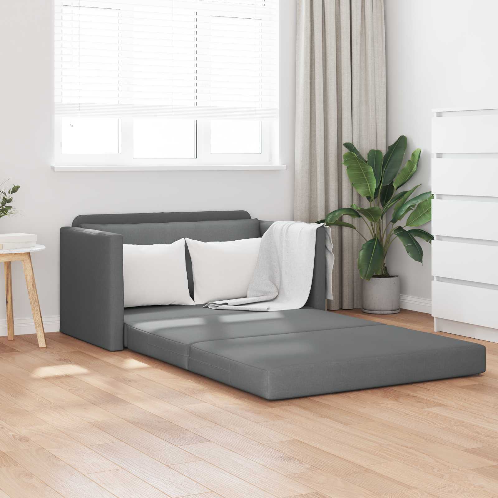 Schlafsofa Stoff Dunkelgrau 110cm